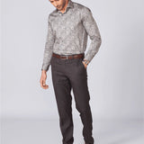 Mauve Geometric Digital Print Shirt