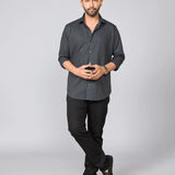 Charcoal Solid Giza Cotton Shirt