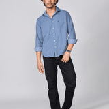 Dusty Blue Fine Corduroy Shirt
