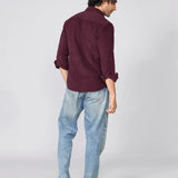 Maroon Oxford Cotton Shirt