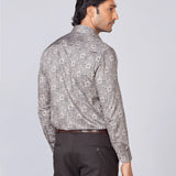 Mauve Geometric Digital Print Shirt