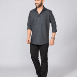 Charcoal Solid Giza Cotton Shirt