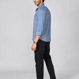 Dusty Blue Fine Corduroy Shirt