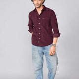 Maroon Oxford Cotton Shirt