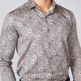 Mauve Geometric Digital Print Shirt