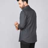 Charcoal Solid Giza Cotton Shirt