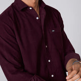 Maroon Oxford Cotton Shirt