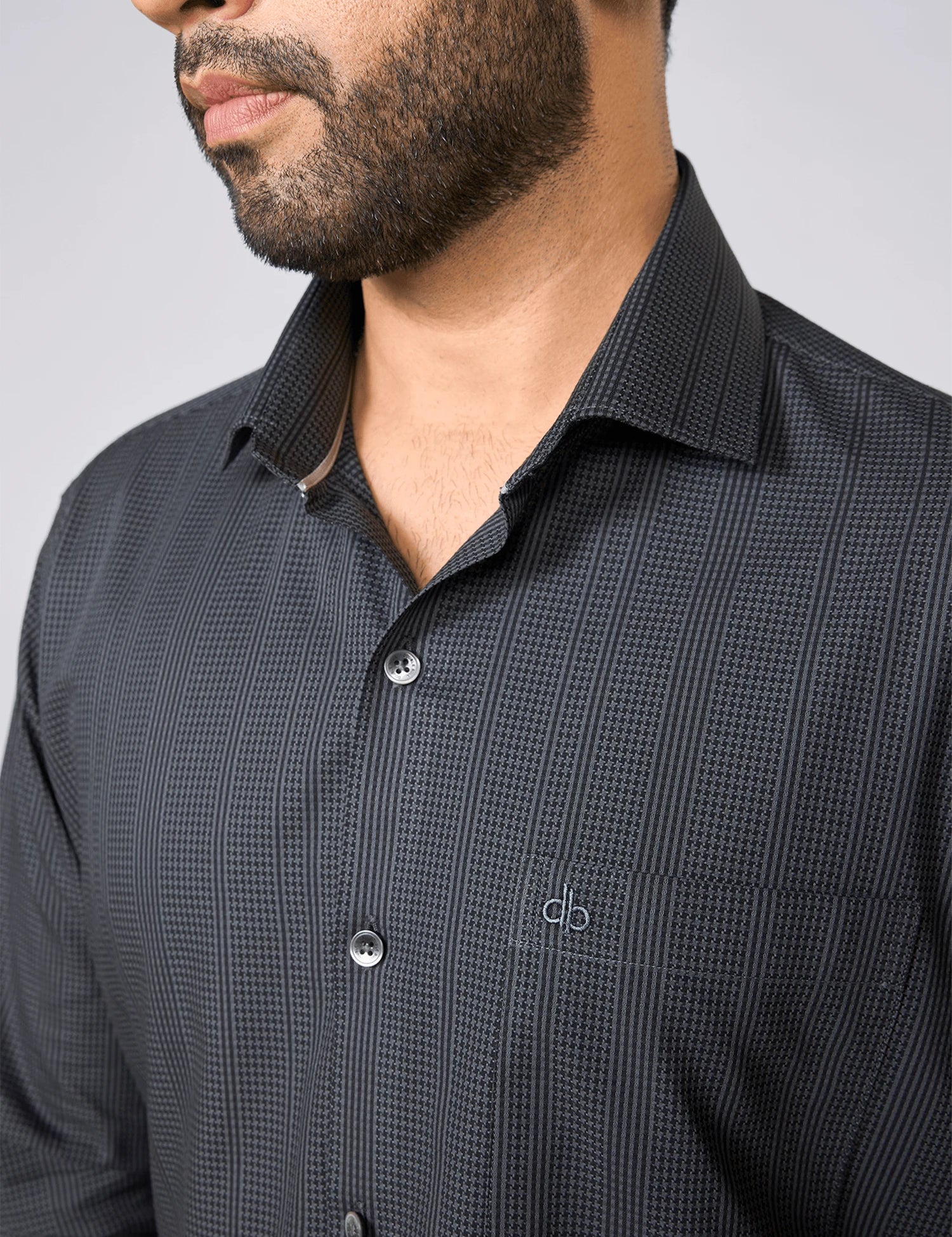 Charcoal Solid Giza Cotton Shirt