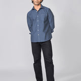 Slate Blue Oxford Cotton Shirt