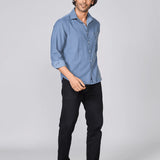Dusty Blue Fine Corduroy Shirt