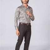 Mauve Geometric Digital Print Shirt