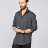 Charcoal Solid Giza Cotton Shirt
