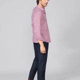 Red & White Checked Giza Cotton Twill Shirt