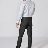 White & Blue Vertical Striped Jacquard Shirt