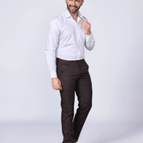 White Fine Striped Giza Cotton Shirt