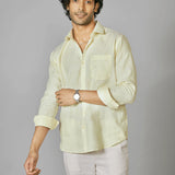 Light Yellow Pure Linen Shirt