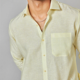 Light Yellow Pure Linen Shirt
