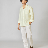 Light Yellow Pure Linen Shirt