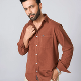 Brown Fine Corduroy Shirt