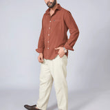 Brown Fine Corduroy Shirt