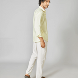 Light Yellow Pure Linen Shirt