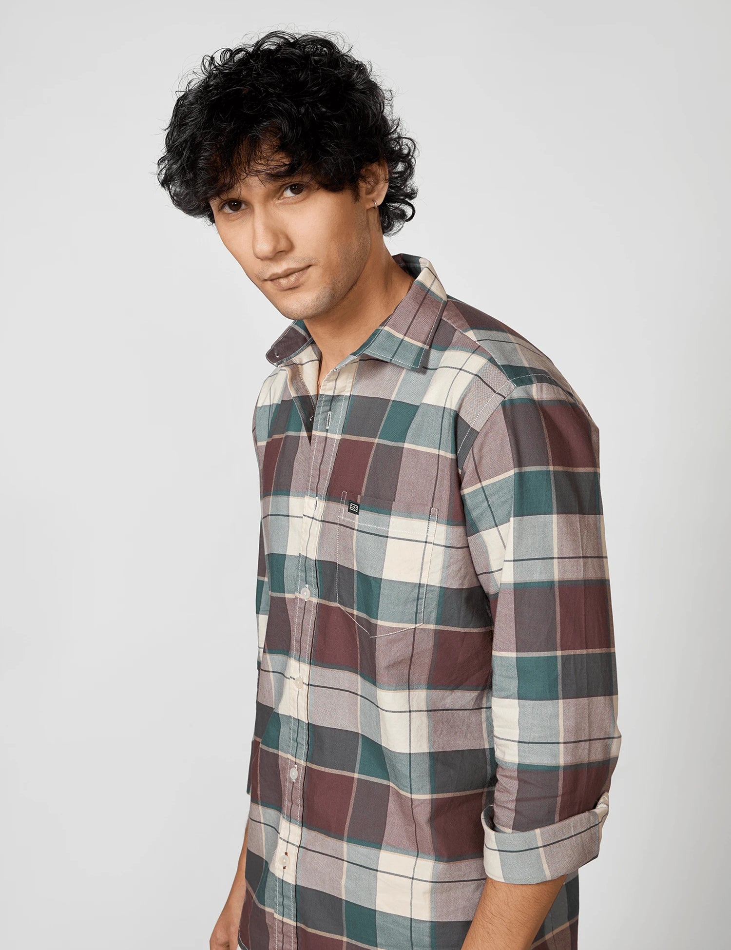 Multi-Colour Checked Oxford Cotton Shirt