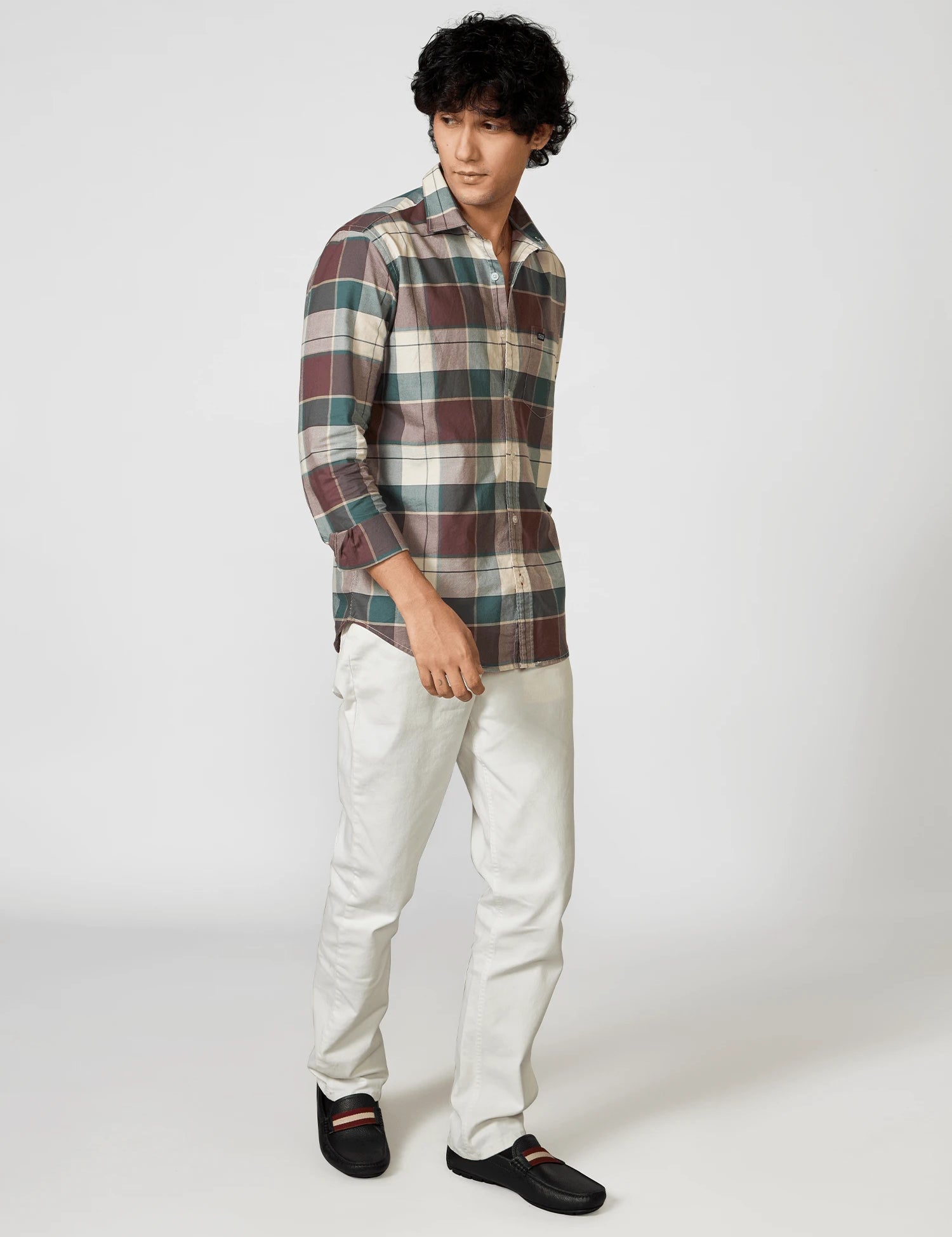 Multi-Colour Checked Oxford Cotton Shirt