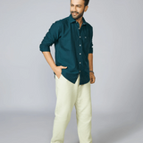 Deep Teal Oxford Cotton Shirt