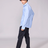 Sky Blue Solid Pure Linen Shirt