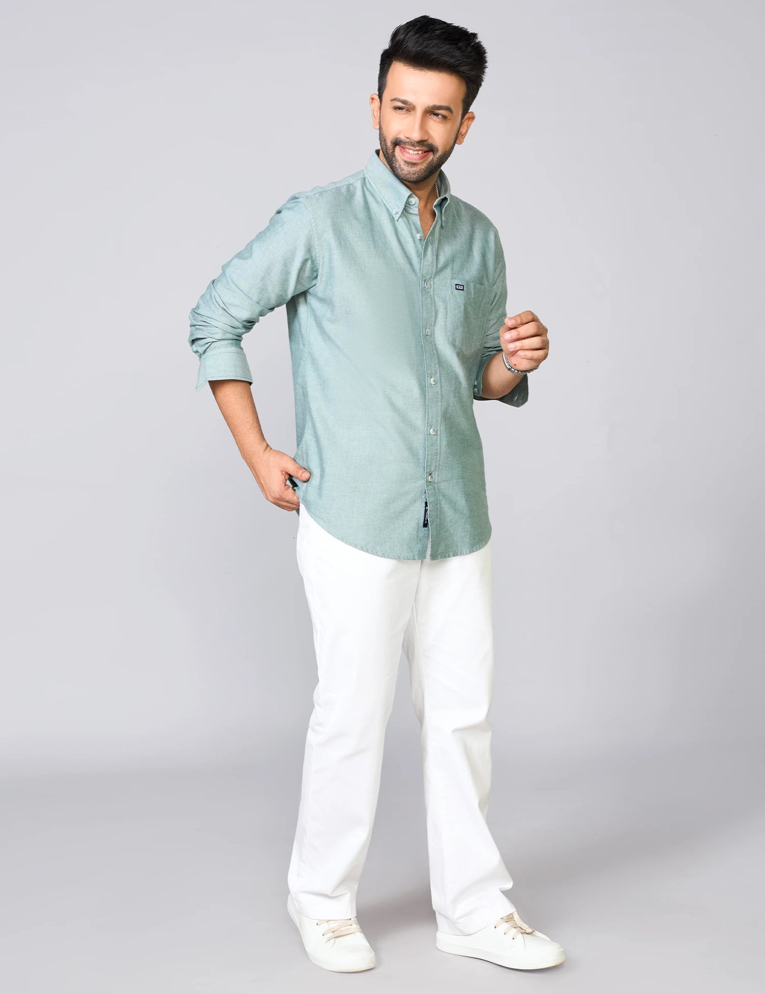 Sage Green Oxford Cotton Shirt