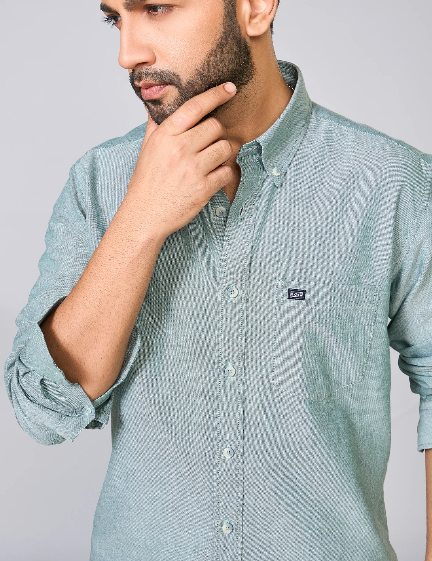 Sage Green Oxford Cotton Shirt