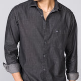 Charcoal Cotton Denim Shirt