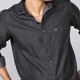 Charcoal Cotton Denim Shirt