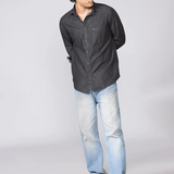 Charcoal Cotton Denim Shirt