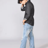 Charcoal Cotton Denim Shirt