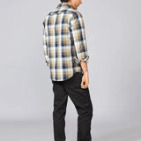 Multi-Colour Checked Indigo Cotton Shirt