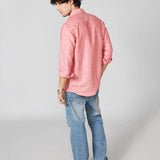 Coral Classic Linen Shirt