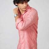 Coral Classic Linen Shirt