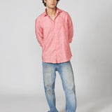 Coral Classic Linen Shirt