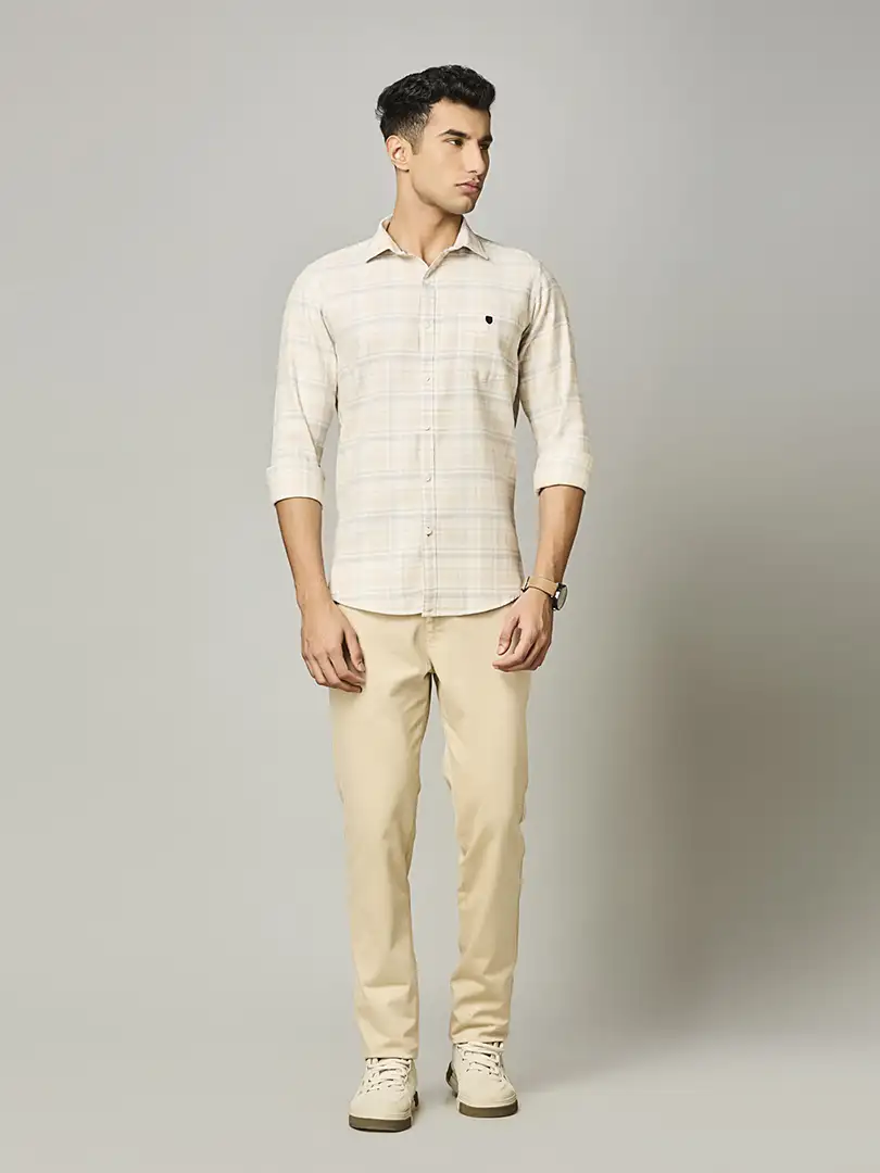 Natural Classic Check Shirt - Image 4