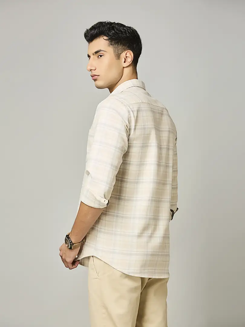Natural Classic Check Shirt - Image 7