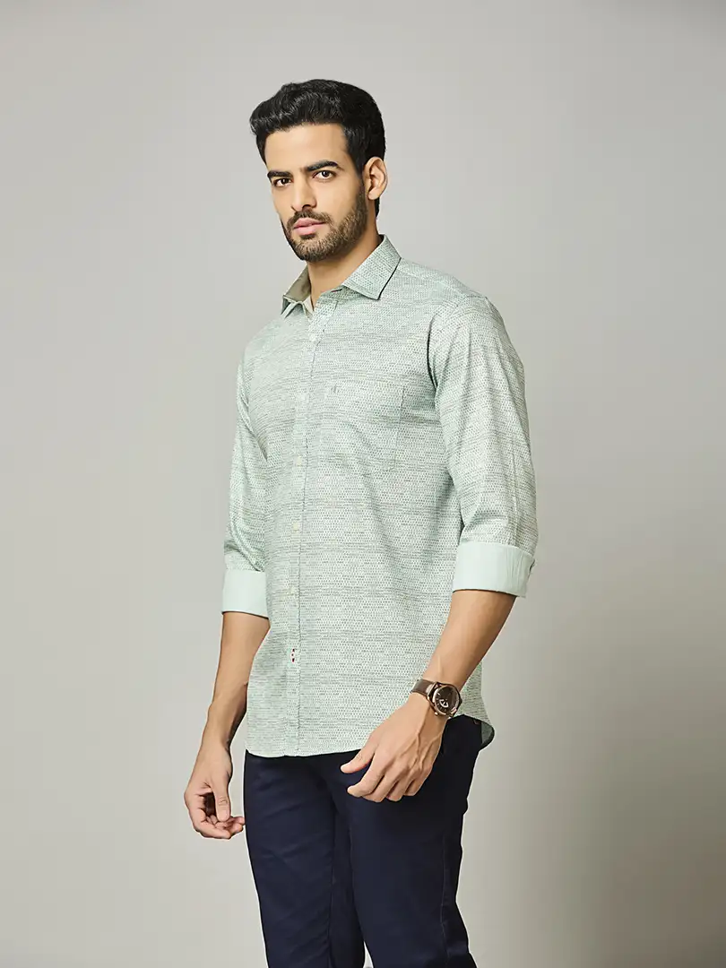 Sage Green Textured Shirt - Image 3