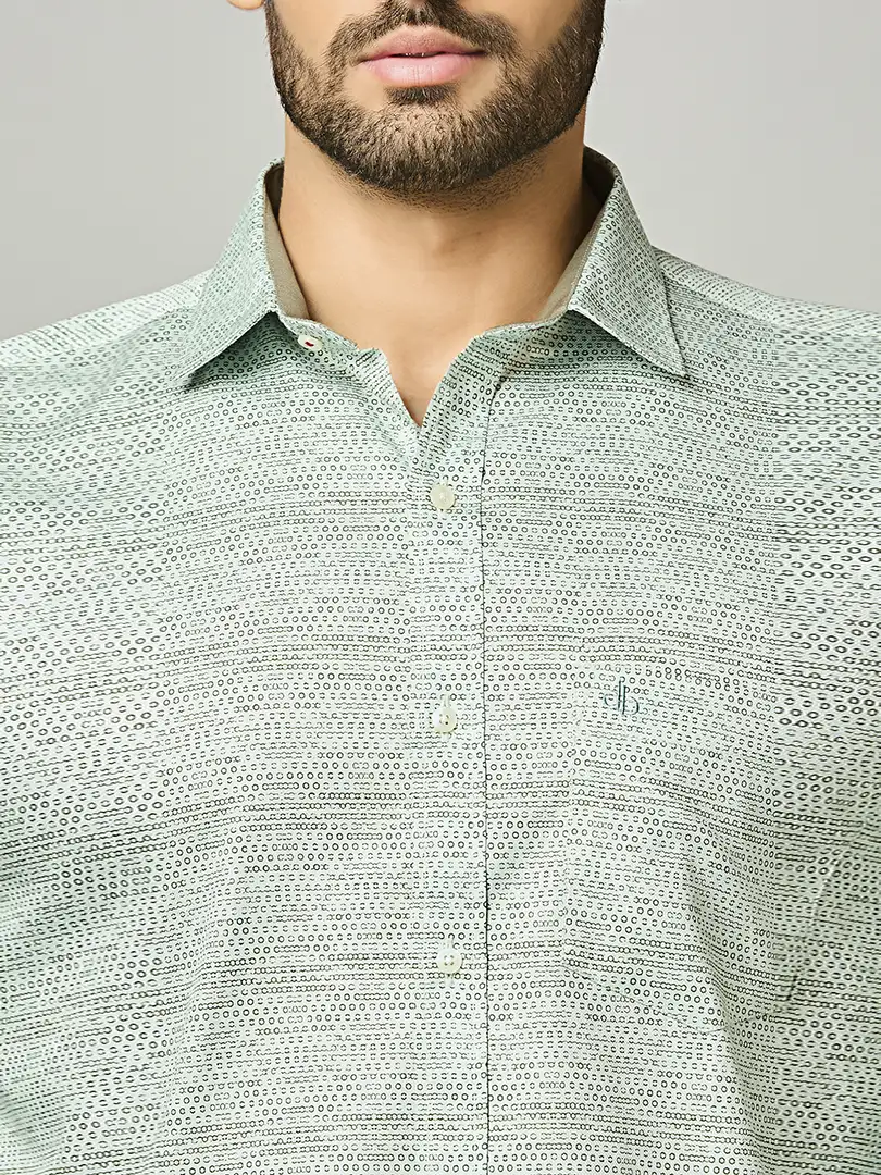 Sage Green Textured Shirt - Image 7