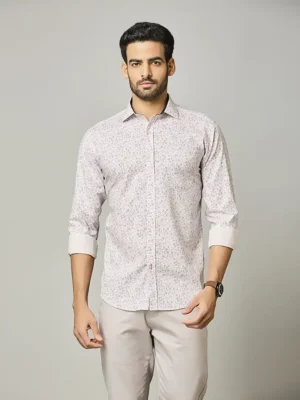 Lavender Micro Print Shirt