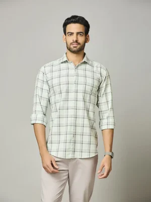 Mint Green Plaid Shirt