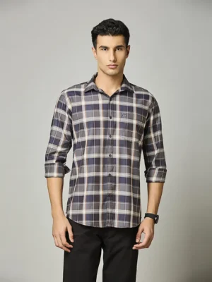 Classic Navy Plaid Shirt