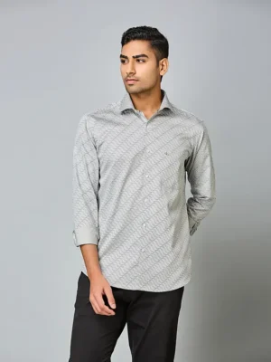 Silver Wave Textured Shirt
