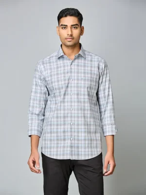 Sky Blue Micro Check Shirt