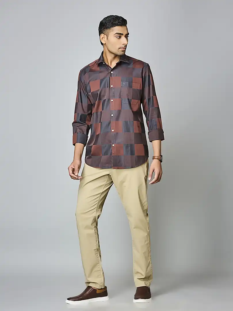 Autumn Mosaic Check Shirt - Image 5