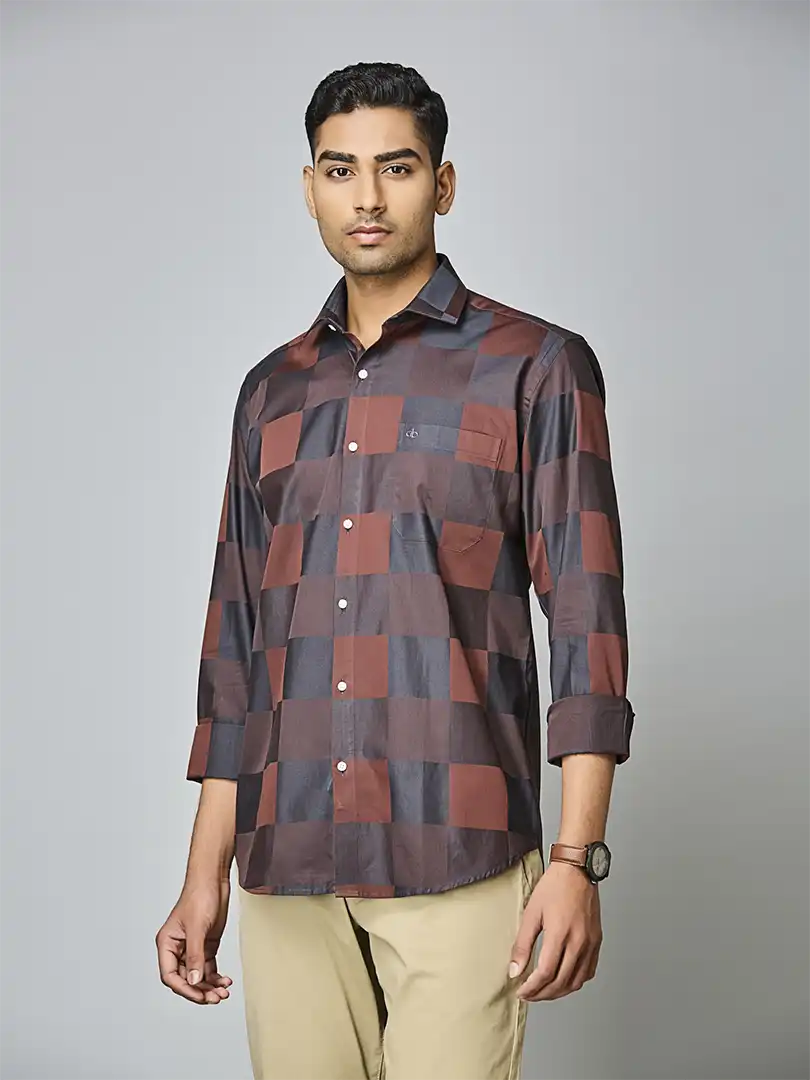 Autumn Mosaic Check Shirt - Image 4